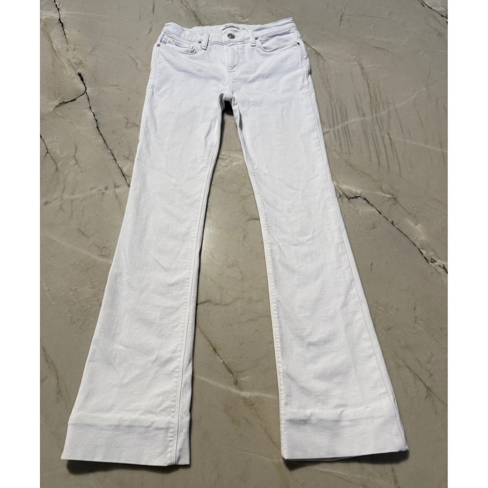 Hudson Jeans Drew Bootcut White Stretch Denim Pants Womens Size 26